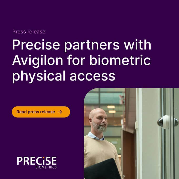 G1_mWkIWUAAoIY0 Precise Biometrics & Avigilon Partner on Facial Access Security