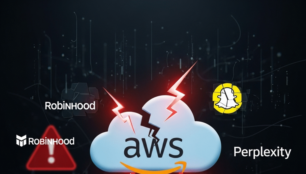 AWS Outage Disrupts Robinhood, Snapchat, and Perplexity