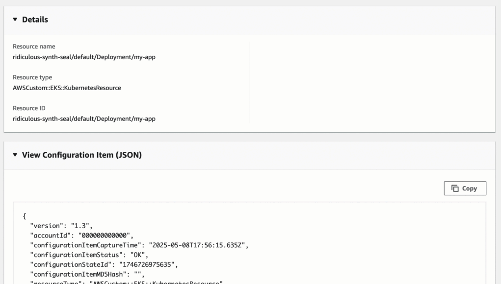 Use AWS Config to Assess Kubernetes Resource Compliance