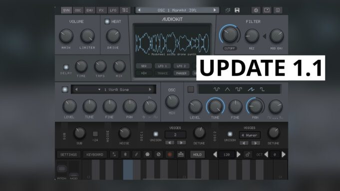 AudioKit VIRAL Synth T2x Update 1.1 Improves Performance