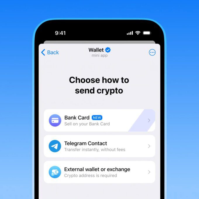 Telegram Crypto Wallet Adds Direct Bank Card Withdrawals