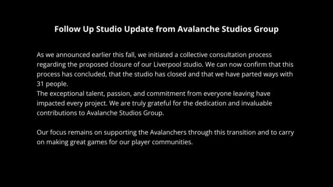 Avalanche Liverpool studio closed following cancellation of <b>Xbox</b> exclusive Contraband Avalanche Shuts Liverpool Studio After Xbox Game's Cancellation