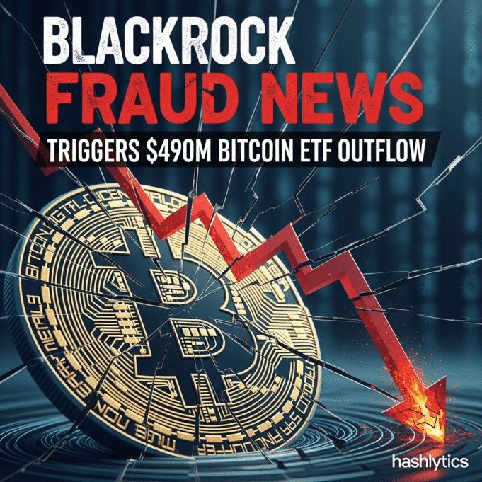 BlackRock Fraud News Triggers $490M Bitcoin ETF Outflow