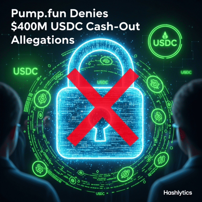 Pump.fun Denies $400M USDC Cash-Out Allegations