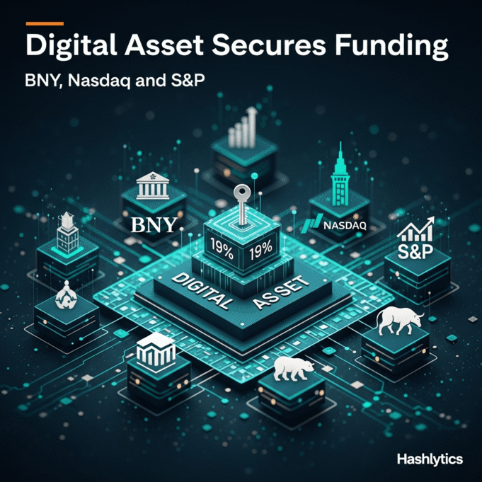 Digital Asset Secures Funding from BNY, Nasdaq, and S&P