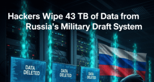 Hackers Wipe 43 TB of Data from Russia’s Military Draft System Hackers Wipe 43 TB of Data from Russia's Military Draft System