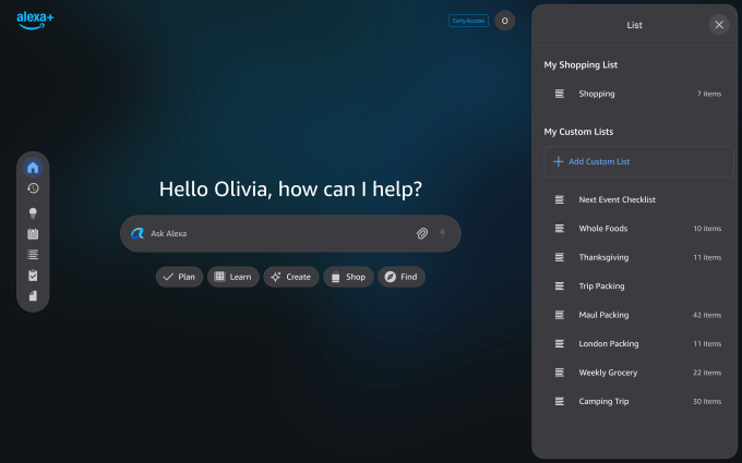 Amazon's <b>AI</b> assistant comes to the web with Alexa.com - TechCrunch Amazon's AI-powered Alexa+ expands to web, managing your family life
