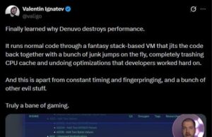 New Analysis Shows Denuvo DRM Hurts Game Performance New Analysis Shows Denuvo DRM Hurts Game Performance