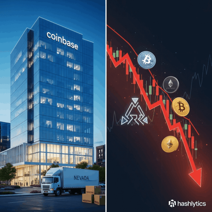 Coinbase Considers Nevada Move as ARK Invest Sells Shares