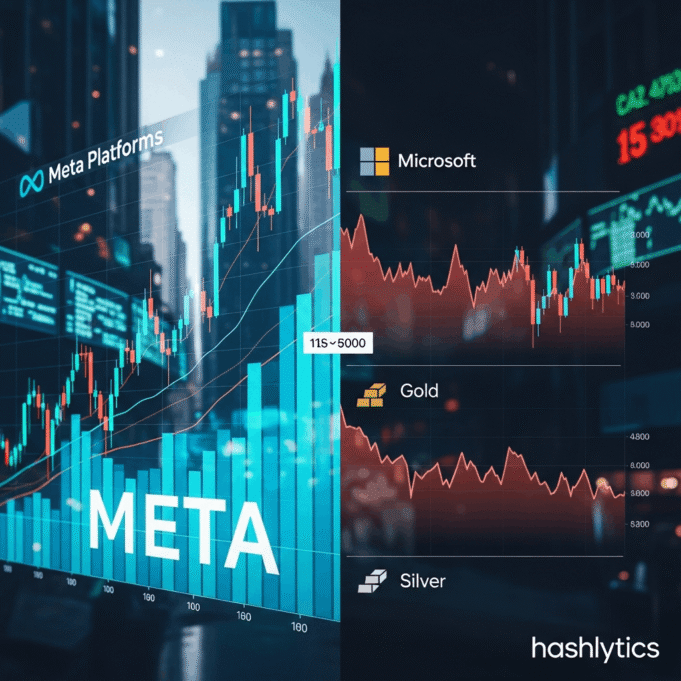 Why Meta Gained While Microsoft, Gold, and Silver Fell