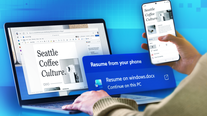<b>Microsoft's</b> Phone to PC 'Resume' Feature in Windows Can't Touch Apple's Handoff Microsoft's Resume Feature Fails to Match Apple Handoff