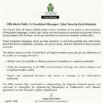 CBN Warns of Phishing Campaign Targeting Nigerians