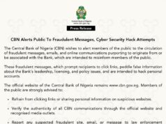 CBN Warns of Phishing Campaign Targeting Nigerians CBN Warns of Phishing Campaign Targeting Nigerians