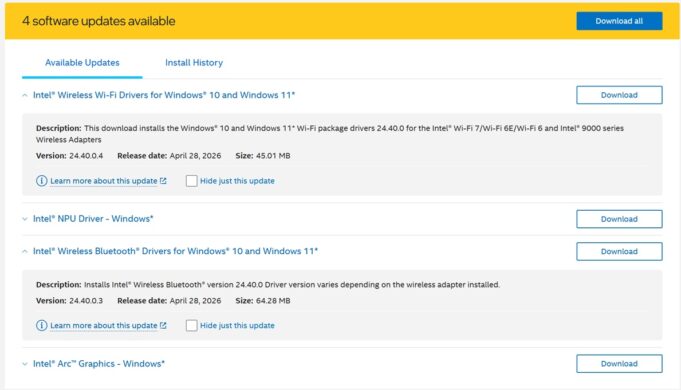 Intel Confirms Wi-Fi & Bluetooth Conflicts in Windows 11