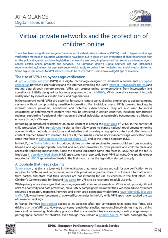 EU's VPN Crackdown: Child Safety or Digital Control?