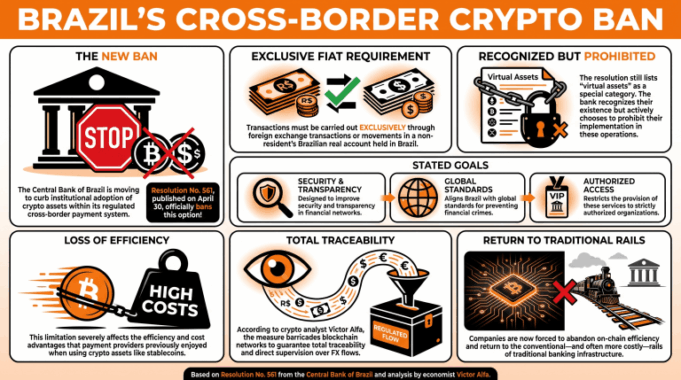 Brazil Central Bank Prohibits Crypto for Cross-Border Payments