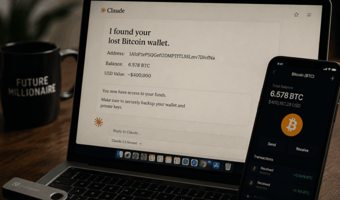 Claude AI Helps User Recover $400K Bitcoin Fortune Claude AI Helps User Recover $400K Bitcoin Fortune