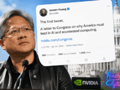 Huang’s First Tweet Ever Is a Lobbying Letter to Congress Huang's First Tweet Ever Is a Lobbying Letter to Congress