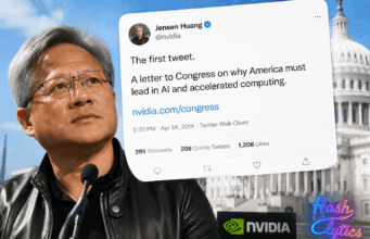 Huang’s First Tweet Ever Is a Lobbying Letter to Congress Huang's First Tweet Ever Is a Lobbying Letter to Congress