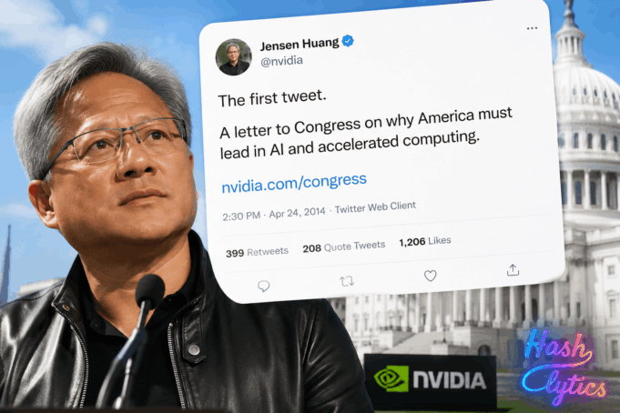Huang's First Tweet Ever Is a Lobbying Letter to Congress Huang's First Tweet Ever Is a Lobbying Letter to Congress