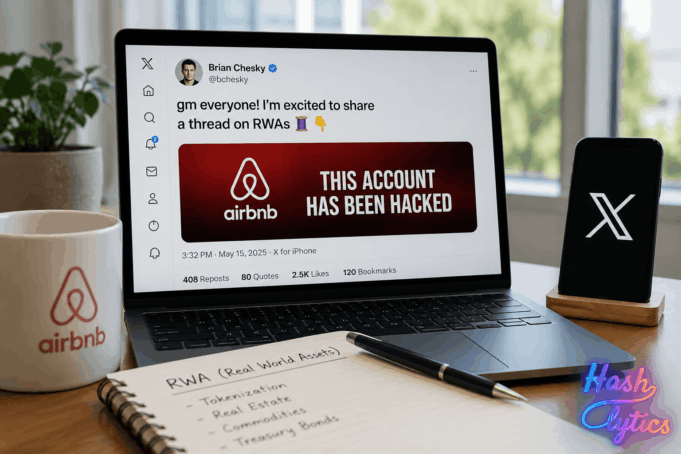 Airbnb CEO's Hacked X Account Posted RWA Thread Airbnb CEO's Hacked X Account Posted RWA Thread