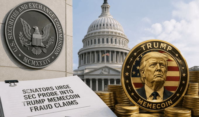 Senators urge SEC probe into Trump memecoin fraud claims Senators urge SEC probe into Trump memecoin fraud claims