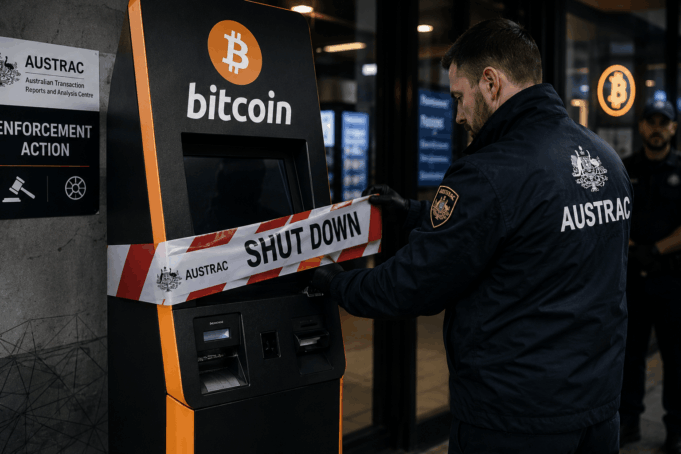 AUSTRAC Shuts Down Cryptolink Bitcoin ATMs Over AML Breaches