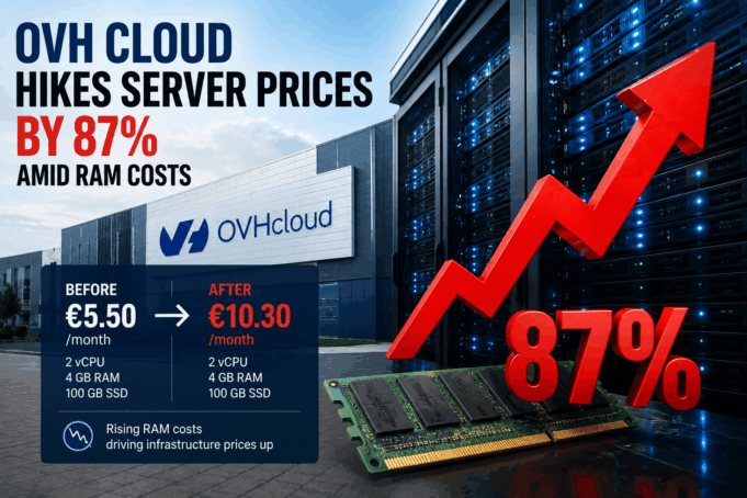 OVH Cloud Hikes Server Prices by 87% Amid RAM Costs OVH Cloud Hikes Server Prices by 87% Amid RAM Costs