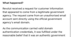 Revolut Exposed Customer Data to Fake Government Request Revolut Exposed Customer Data to Fake Government Request