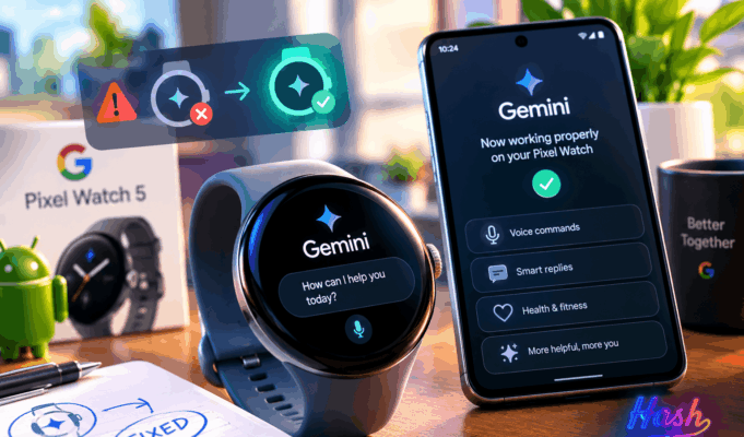 Google Fixes Gemini AI Failure on Pixel Watch 5 Devices Google Fixes Gemini AI Failure on Pixel Watch 5 Devices