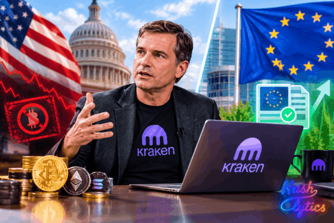 Kraken Boss Slams US Crypto Stance, Praises EU Clarity Kraken Boss Slams US Crypto Stance, Praises EU Clarity