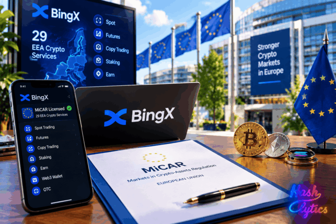 BingX EU secures MiCAR license for 29 EEA crypto services