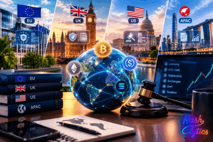Global Crypto Rules Diverge: EU, UK, US, APAC Vary Global Crypto Rules Diverge: EU, UK, US, APAC Vary